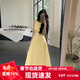 GARNUO黃色無(wú)袖背心連衣裙子女夏季2026新款法式氣質(zhì)高級感收腰顯瘦長(cháng)裙 黃色【無(wú)袖長(cháng)款】 M 【101-110斤】