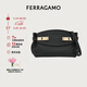 菲拉格慕（Ferragamo）女士黑色Hug手袋（小號）0768846 新年禮物送女友