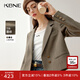 KBNE2025新款休閑咖啡色長(cháng)袖西裝外套女時(shí)尚洋氣時(shí)髦直筒寬松春秋 咖啡色 S
