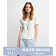 獨束大碼女裝簡(jiǎn)約“瘦瘦T”V領(lǐng)修身上衣2025夏季新款簡(jiǎn)約百搭T恤 云朵白（V領(lǐng)） 3XL （尺碼：5）