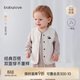 babylove嬰兒馬甲春秋季男女寶寶純棉保暖輕便背心外穿條紋雙面穿百搭坎肩