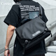 COWLEY KELLER男士斜挎包新款單肩包大容量運動(dòng)機能背包通勤時(shí)尚防潑水郵差包男 CK黑色 大號40*12*31cm