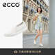 愛(ài)步（ECCO）小白鞋女  一腳蹬平底休閑板鞋 柔酷60周年219253 白色38