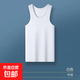 男士背心汗衫薄款健身運動(dòng)跨欄純色夏季打底衫針織無(wú)袖背心 白色 3XL 120-140斤
