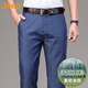 JEEP美國正品高端天絲直筒牛仔褲男士夏季薄款中年商務(wù)爸爸裝休閑長(cháng)褲 藍色 【官方正品】 33