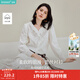 茵曼（INMAN）2025秋冬女裝新款100棉甜美花邊刺繡白色襯衫長(cháng)袖氣質(zhì)襯衣 云朵白 S