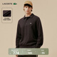 LACOSTE法國鱷魚(yú)男裝25秋冬新款羅紋棉質(zhì)Polo領(lǐng)衛衣|SH5781 SKB/巧克力色 M 4
