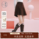 紫涵（ZIHAN）紫涵復古咖色百褶短裙女2024年冬季新款學(xué)院風(fēng)高腰純棉加厚a字裙 咖色 L