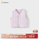 童泰（TONGTAI）嬰兒馬甲秋冬季純棉夾棉男女寶寶衣服背心坎肩馬夾上衣紫色66cm