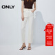 ONLY2026春季新款解構約克線(xiàn)剪裁修身直筒褲九分褲牛仔褲女|126149013 J2G米白色 M M標準褲長(cháng)