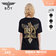 BOY LONDON【金翅蘭花】潮牌短袖春夏春夏情侶款黑色朋克T恤N01007 黑色 XS