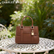 CHARLES&KEITH26春季新品氣質(zhì)通勤手提托特包斜挎包生日禮物CK2-30782784 Chocolate巧克力色 S