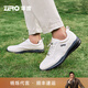 零度男鞋秋冬新款運動(dòng)鞋真皮鏤空透氣男士休閑鞋軟底輕便厚底增高男鞋 白色 38 (240mm)