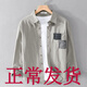探鋒鳥(niǎo)（TANFENGNIAO）夏天涼感襯衫男輕薄寬松襯衣春秋寬松in休閑百搭小眾設計襯衫外套 灰色  XL (130)