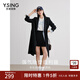 衣香麗影中長(cháng)款西裝外套女春季新款氣質(zhì)高級感寬松羊毛大衣 黑色 M