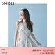 SNIDEL【明星同款】春夏蝴蝶結系帶荷葉邊無(wú)袖連衣裙SWFO252071 花朵圖案 L (2)