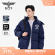 BOY LONDON【鷹徽藏藍】冬情侶款學(xué)院風(fēng)保暖藏青色短款羽絨服N28015 藏青色 XS
