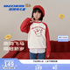 Skechers斯凱奇兒童躍動(dòng)新春系列秋冬童裝紅色插肩袖時(shí)尚百搭衛衣L126K007