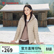 坦博爾輕薄羽絨服女短款連帽百搭休閑秋冬女士外套 椰奶咖 L(170)
