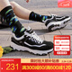 斯凱奇（Skechers）奧利奧熊貓鞋丨老爹鞋男女經(jīng)典黑白復古秋冬輕便潮流增高運動(dòng)休閑 男款-BKW/黑色/白色 41