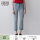Teenie Weenie小熊女裝簡(jiǎn)約夏季牛仔鉛筆褲修身小腳褲女長(cháng)褲薄款 淺藍色 L (170)