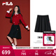 FILA馬上起飛斐樂(lè )楊冪同款女士梭織裙2026春新款時(shí)尚休短裙半身傘裙 正黑色-BK XL 175/74A/XL