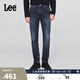 Lee25秋新舒適中腰錐形磨毛深藍色男保暖牛仔褲 深藍色  36 