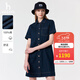 哈吉斯（HAZZYS）女裝 夏季女士【PHIZ系列】時(shí)尚寬松牛仔連衣裙女 深藏青色DN L (165/88A 40)