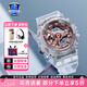 卡西歐（CASIO）新款系列女表 時(shí)尚運動(dòng)防水手表 多彩透明系列 透明款GMA-S110SR-7A