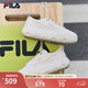 FILA 斐樂(lè )女鞋楊冪同款巖石鞋百搭帆布鞋2024夏季新款運動(dòng)鞋厚底鞋 泡沫白-WG 39