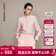 朗姿新中式上衣高級感氣質(zhì)內搭疊穿長(cháng)袖白襯衫2025年秋新款設計感 霧霾粉色 XL