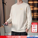 彪馬（PUMA）衛衣男裝 冬季新款長(cháng)袖上衣運動(dòng)服休閑跑步寬松圓領(lǐng)保暖套頭衫 693714-87/雪白色-金標/毛圈/主推 L 180/100A 推薦體重140-160斤