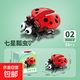 兼容積木小顆粒拼裝昆蟲(chóng)海洋動(dòng)物積木拼插積木兒童益智玩具 【積木鳥(niǎo)】七星瓢蟲(chóng) 32pcs