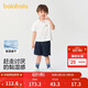 巴拉巴拉童裝兒童短袖POLO衫套裝2025夏季男大童薄款新中式潮208225119117