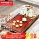 金灶（KAMJOVE）實(shí)木茶盤(pán)帶燒水壺一體 自動(dòng)上水茶具泡茶器全套茶臺茶盤(pán)套裝R-190 搭配G9 陶瓷茶具 茶水桶