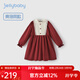 JELLYBABY中大童公主裙【法式荷葉領(lǐng)邊】25春季新品裙子女童衛衣裙連衣裙 大紅 120 CM