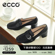 愛(ài)步（ECCO）樂(lè )福鞋女 簡(jiǎn)約百搭優(yōu)雅淺口粗跟正裝單鞋高跟鞋女 型塑290953 黑色29095301001 39 （尺碼偏大）