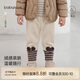 babylove嬰兒打底褲秋冬季男女寶寶休閑長(cháng)褲條紋拼接百搭褲子洋氣彈力褲
