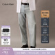 Calvin KleinJeans【明星同款】四季款男士美式復古ck淺色純棉寬松闊腿牛仔褲 R74-牛仔淺藍 32