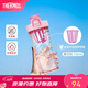 膳魔師（THERMOS）搖搖杯大容量水杯學(xué)生奶昔杯健身Tritan塑料杯子帶刻度TP4086 櫻花粉【攪拌格升級】 710ml