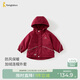 童泰（TONGTAI）女寶寶外套春秋季兒童衣服女童加絨連帽上衣百搭童裝紅色110cm