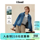 ELAND衣戀翻領(lǐng)牛仔外套短款寬松復古上衣2025秋季新款 EEJJE49R01牛仔色(55)Indigo S 160