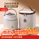 ymer不銹鋼保溫飯盒超長(cháng)帶飯桶上班族學(xué)生便攜提桶【小胖墩啞光白】