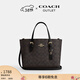蔻馳（COACH）奧萊女士女包經(jīng)典標志MOLLIE 25號托特包單肩斜挎包手提包禮物 IM/胡桃木色/黑色