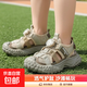 阿童木兒童包頭涼鞋2025夏季新款男女童鏤空沙灘鞋子軟底學(xué)生涼鞋 KH256/卡其色 35 碼【標準尺碼】