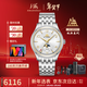 上海（SHANGHAI）手表男士機械表70周年限定致敬月相18K金大廈體男表新年情人節禮 70周年慶致敬月相 鋼帶款【限量700只】