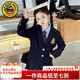 G.duck女童學(xué)院jk套裝春秋中大童英倫制服西服外套領(lǐng)帶襯衫百褶裙三件套 西裝三件套 110 (建議身高100cm 4-5歲)cm