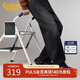 卡賓（CABBEEN）【黑牛D9】牛仔褲男結構款時(shí)尚寬松直筒挺括有型冬季牛仔褲