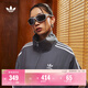 adidas情侶款復古風(fēng)梭織立領(lǐng)夾克外套男女秋季阿迪達斯官方三葉草   深灰   L
