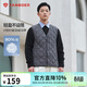 坦博爾羽絨馬甲男短款內穿保暖百搭男士馬夾背心TF236011 輕奢灰 185 
